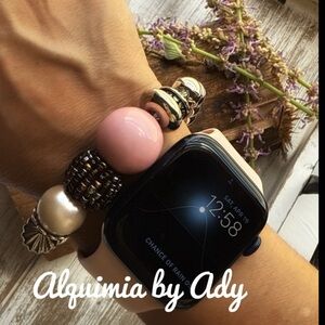 Pink Quartz oversized bracelet